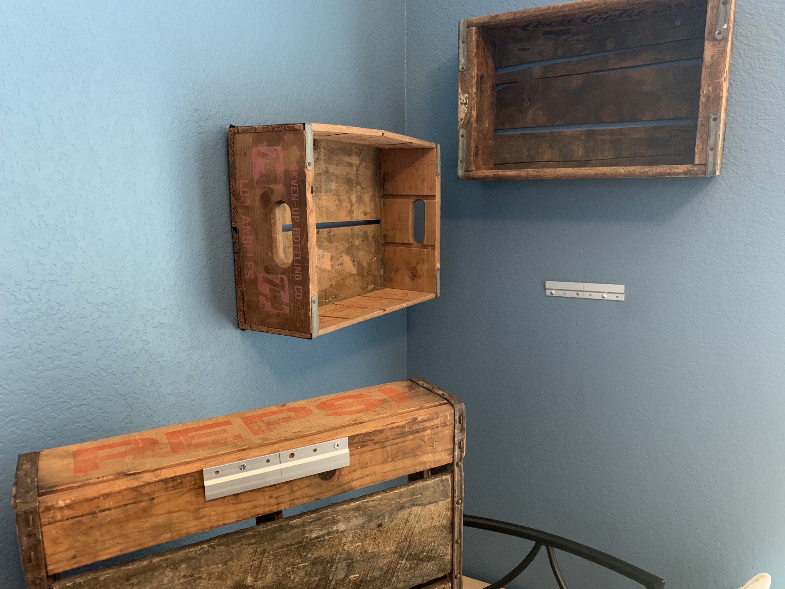 Hanging Crates as Shelves