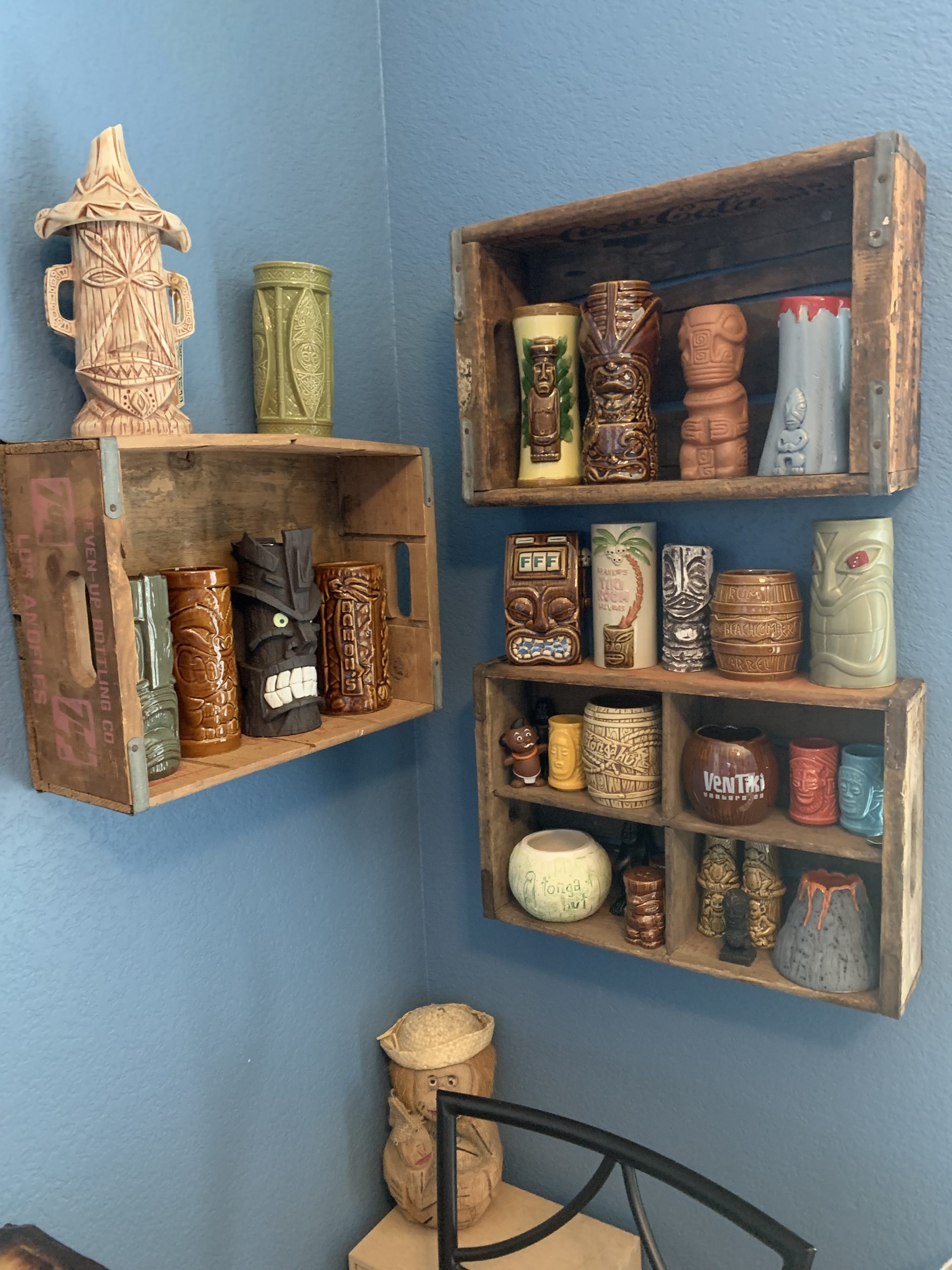 Crate Shelves With Mugs